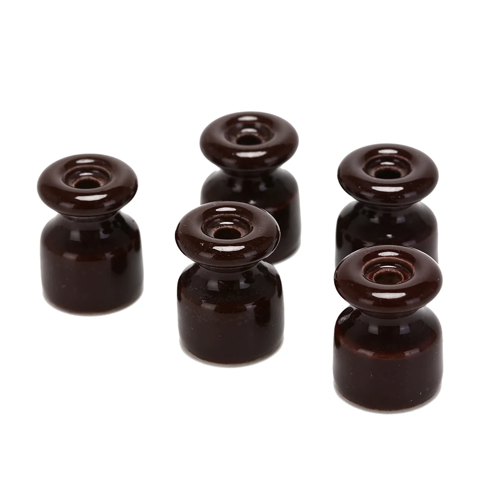 Porcelain Insulator 5 Pcs for Wall Wiring Cable Twisted Cord Ceramic Insulators porcelain insulator
