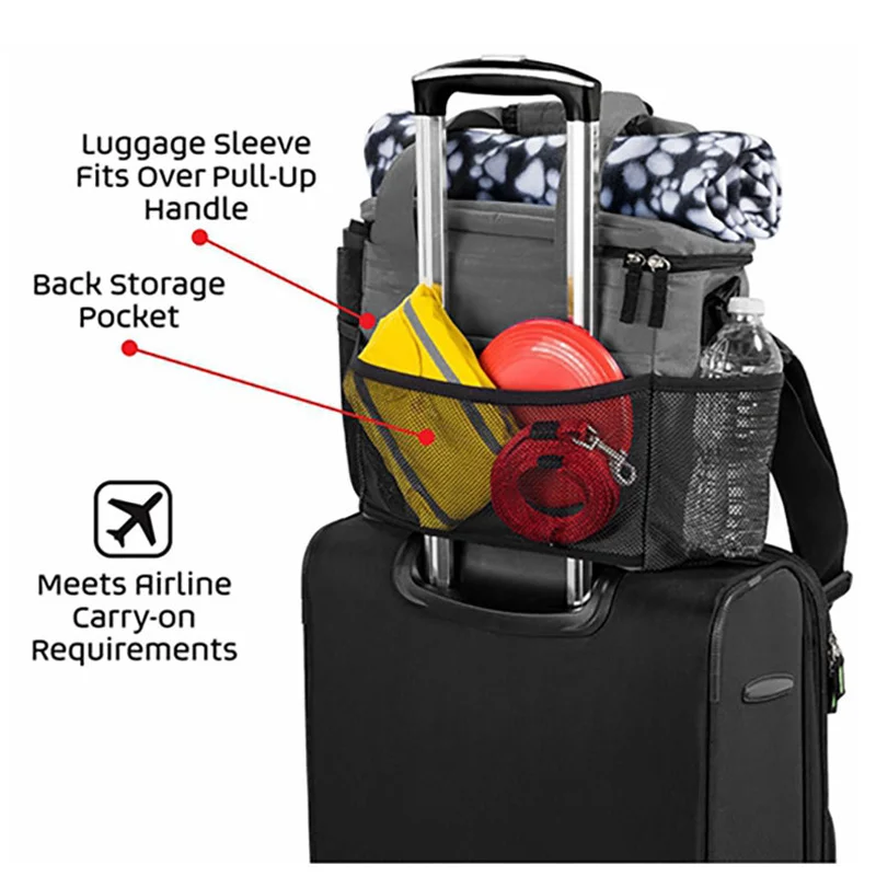 Outdoor Dog Travel Bag Pet Travel Set Organizer Multi-function Dog Training Bag Cat Training Accessories Pet Supplies