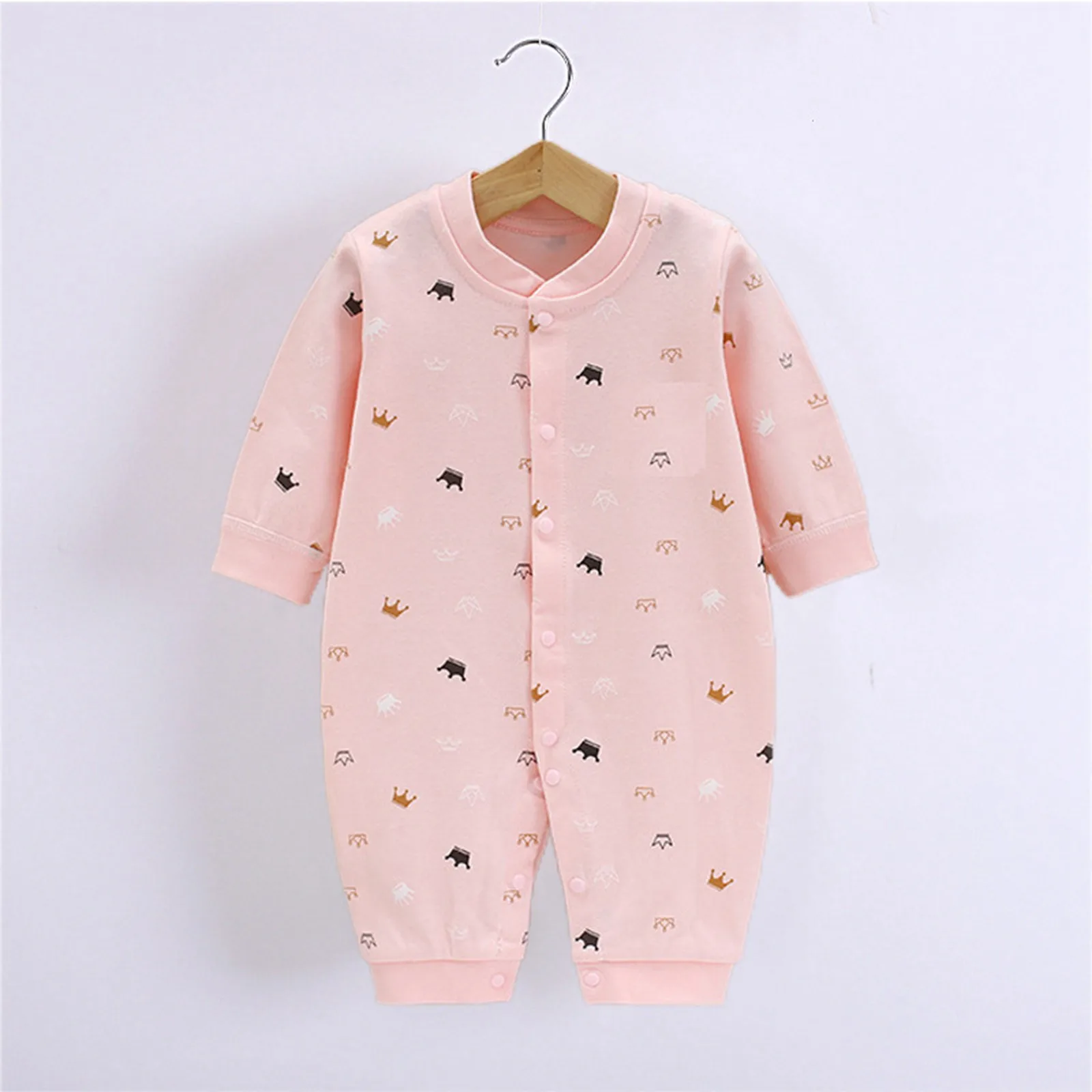 

New Born Baby Jumpsuit Baby Long Sleeve Toddler Rompers Newborn Cute Romper Baby Home Clothes Sleepwear Jumpsuits For 0-12Months