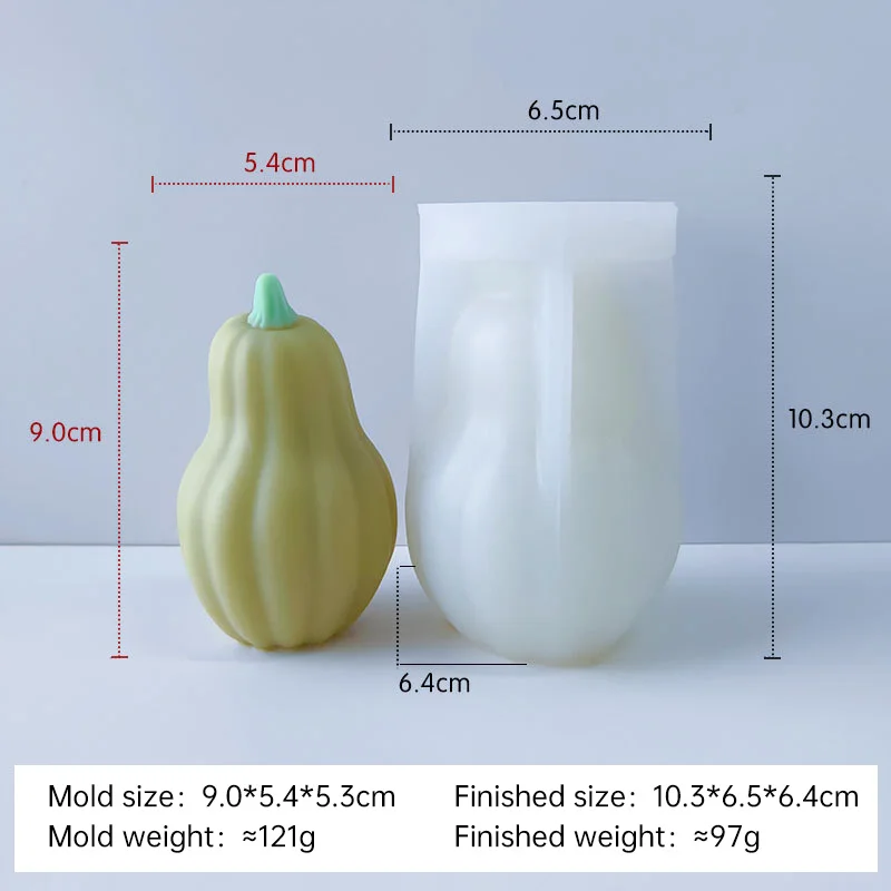 Halloween Pumpkin Silicone Mold for DIY Candle, Resin, and Soap Crafting