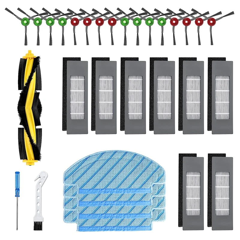 

Washable Mop Pads Brush Filter Replacement For Ecovacs DEEBOT OZMO T8 AIVI T8 Max T8 Series N8 Pro N8 Pro Plus