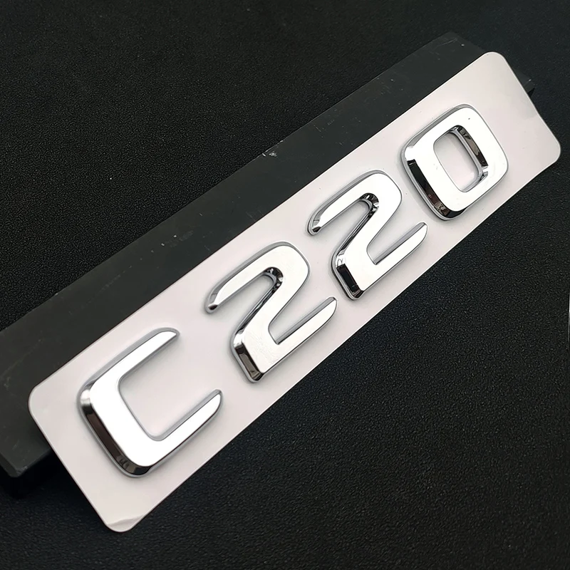 3d ABS Logo C 200 220 300 C200 C220 C300 C320 Emblem Letters Sticker Car Trunk Badge For Accessories