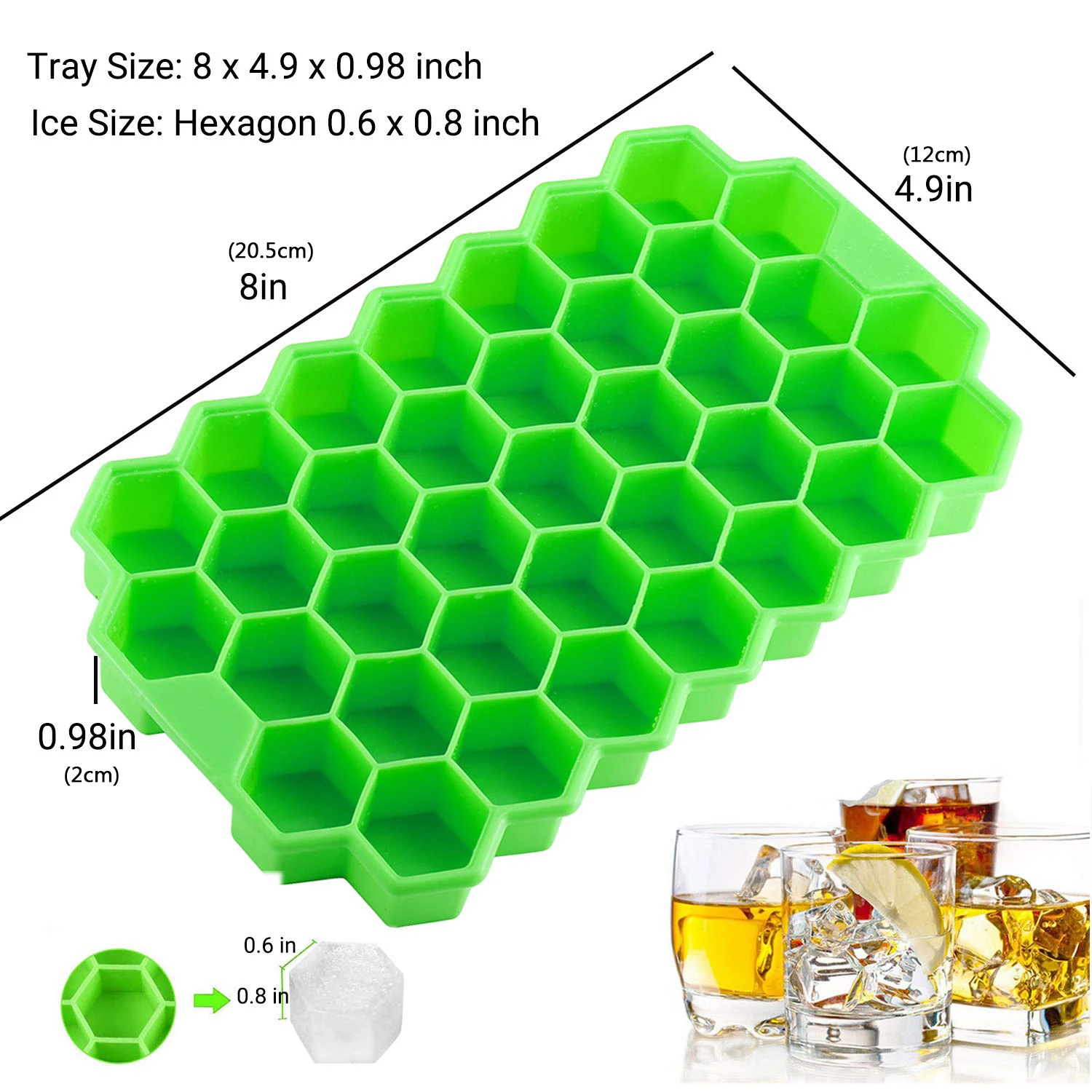 Standard Silicone Silicon Ice Tray For Freezer - Ice Cube Trays