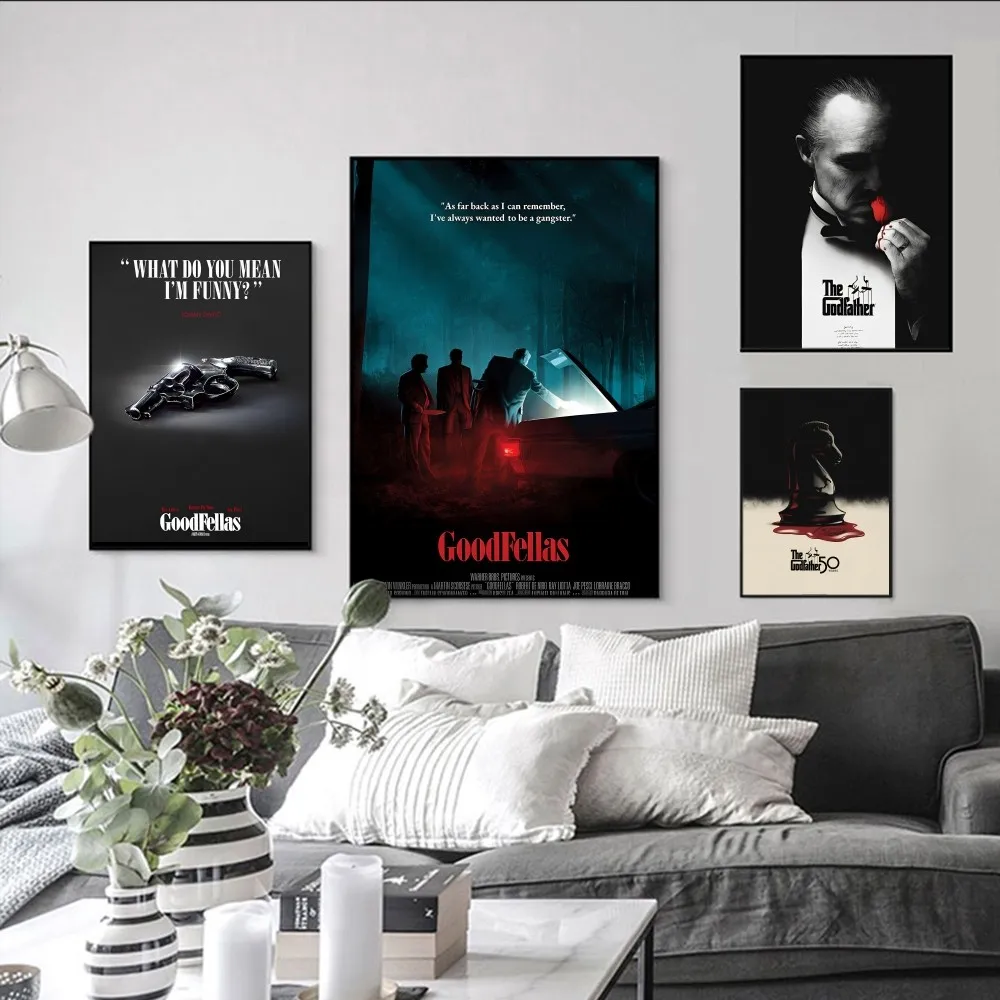 

T-the god-father Poster Self-adhesive Art Poster Retro Kraft Paper Sticker DIY Room Bar Cafe Vintage Decorative Painting