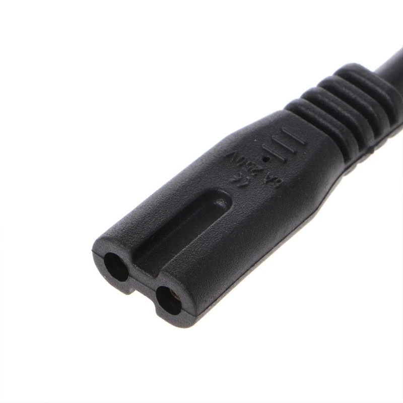 1.5M Figure 8 Rete Cavo Caricabatterie Portatile 2 Pin Euro Spina Potenza Radio - Foto 9