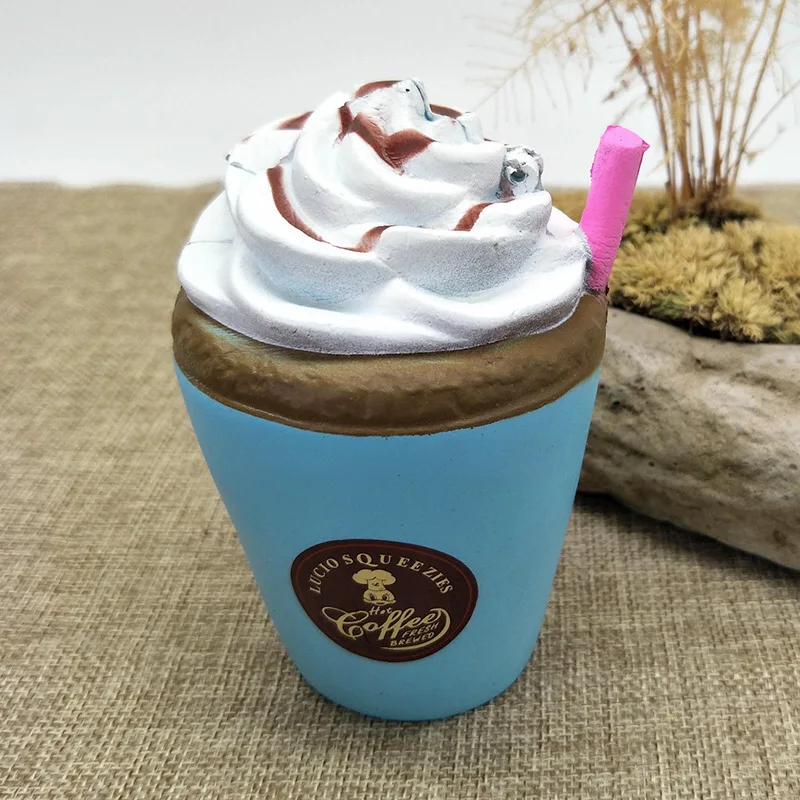 Soft Squishy Slow Rising Coffee Cup Toy Anti-Stress Fun Gift for Kids Children Cute Jumbo Funny Joke Stress Relief Fidget Toys