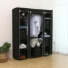 69" Portable Clothes Closet Wardrobe Storage Organizer with Non-Woven Fabric Quick and Easy to Assemble Extra Strong 4