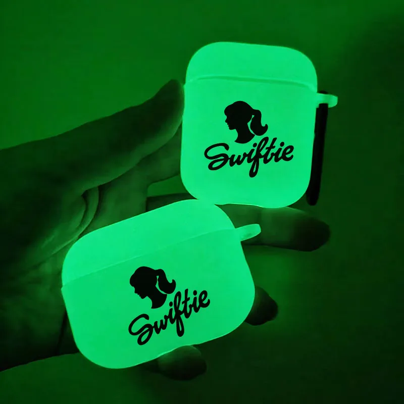 Taylor Merch Pink Letters Custodia Per Airpods Luminosa Glow In The Dark Custodia Per Auricolari Per Airpods Pro 1 2 3 Gen Regalo Per Ragazze Swiftie