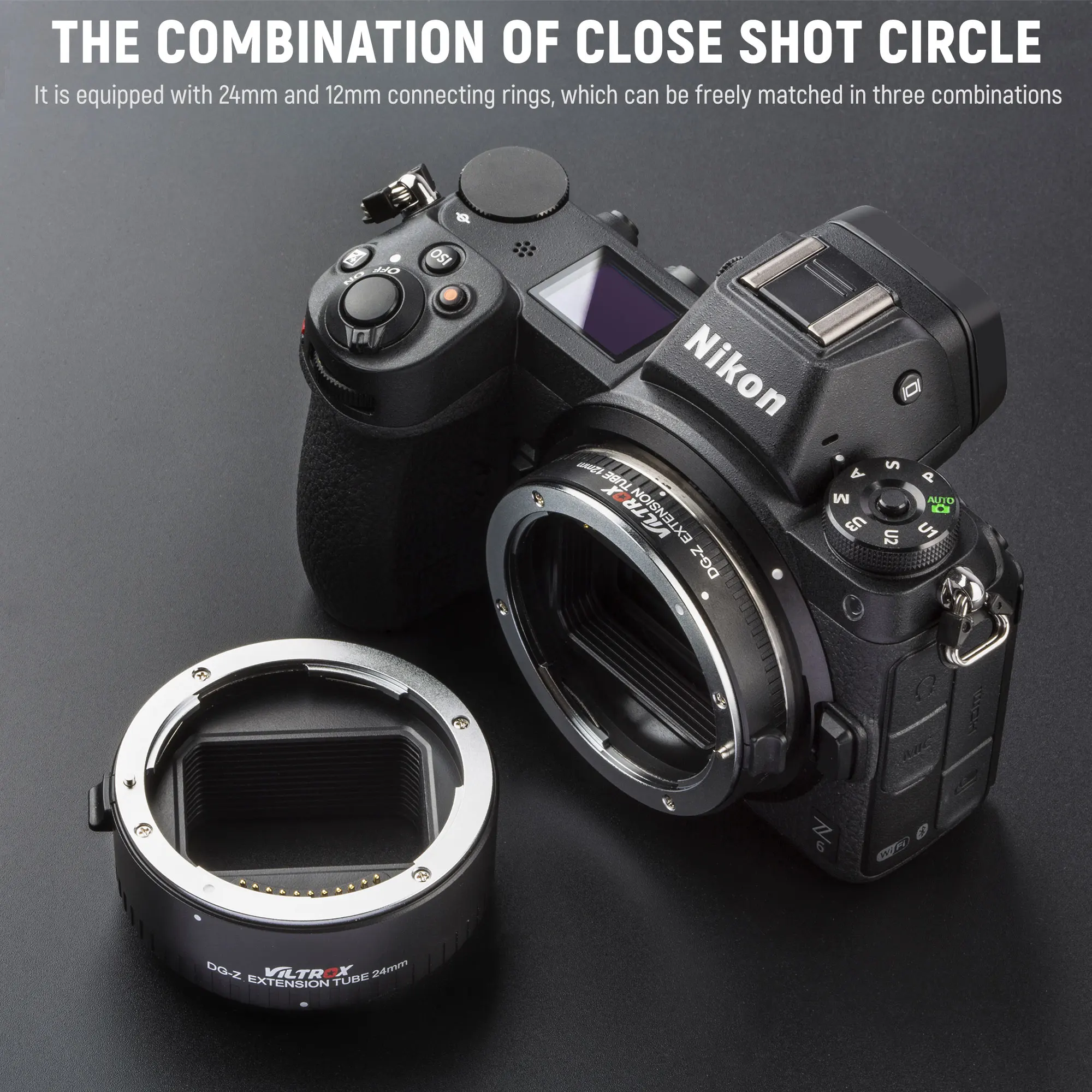 DG-Z Nikon Z Auto Focus AF Macro Extension Tube Viltrox Lens Adapter for Nikon Z mount Camera Lens Z6 II Z7 Z50 Z7 II Z5 Z9 Zfc