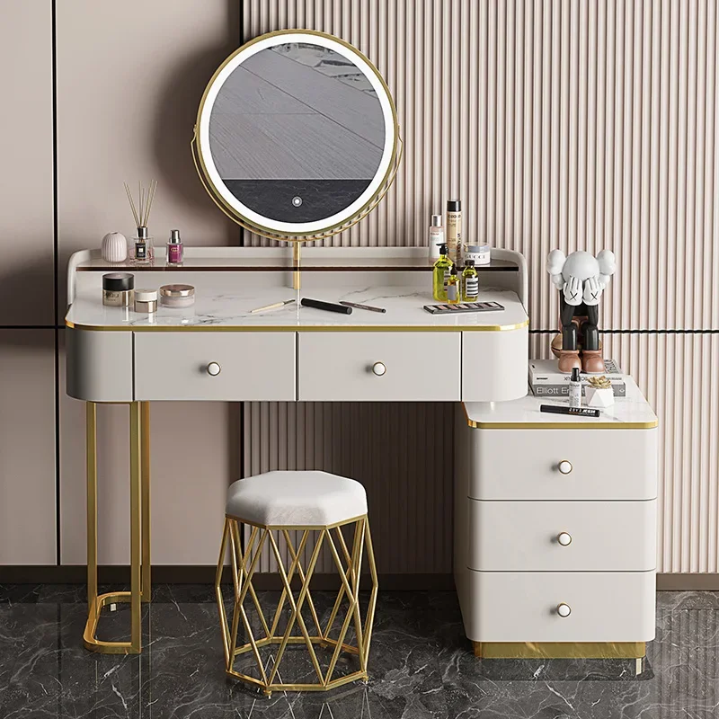 

Luxury Makeup Dressing Table Computer Side Drawers Storage Dresser Mirror Corner Dressing Table Modern Vestidores Home Furniture