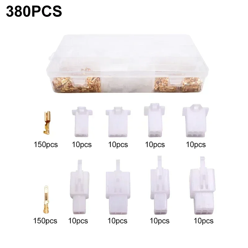 380pcs 2/3/4/6 핀 압착 자동 전기 절연 케이블 와이어 터미널 2.8 세트 남성 여성 플러그 소켓 커넥터 키트 오토바이