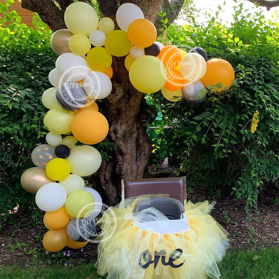 23 Stück Karton-Bienenballons, Turm, 81,3 cm, weißer Zahlenballon für Kinder, Bienen-Thema, alles Gute zum Geburtstag, DIY-Party-Dekorationszubehör – Detail 4