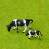 10PCS Realistic 1 87 Scale HO/OO Gauge 00 Black & White Cow Models For Your Model Railway Pack Model DIY Model Accessories 3