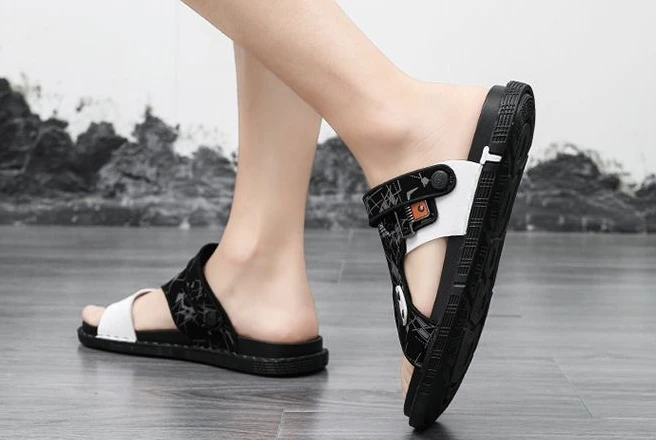 Men's Soft Open Toe Platform Sandals For Beach_voghion.com