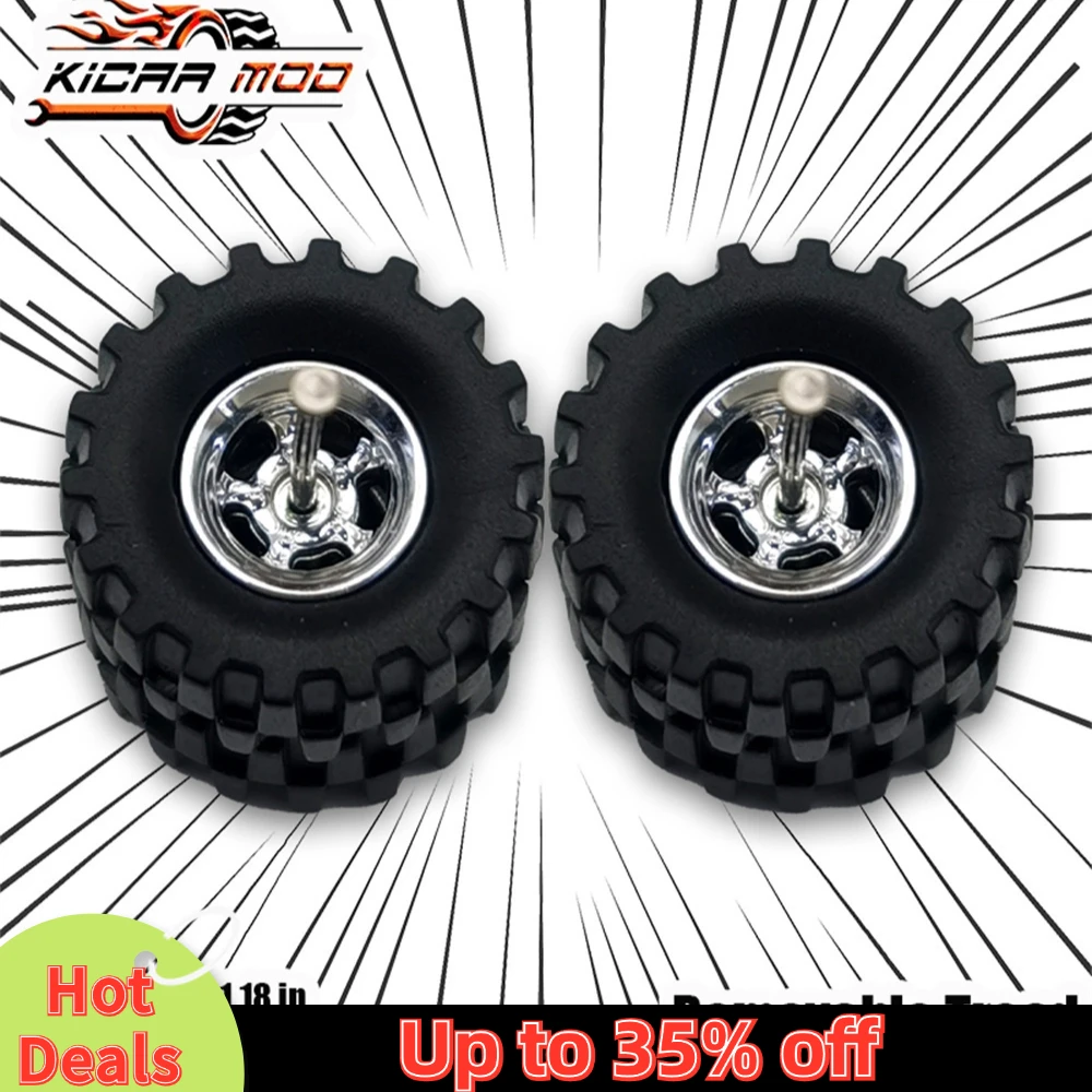 1/64 고무가있는 바퀴 모든 지형 타이어 오프로드 모델 자동차 용 부품 재 장착 Hot Wheels Matchbox Tomica 소형 1 Set