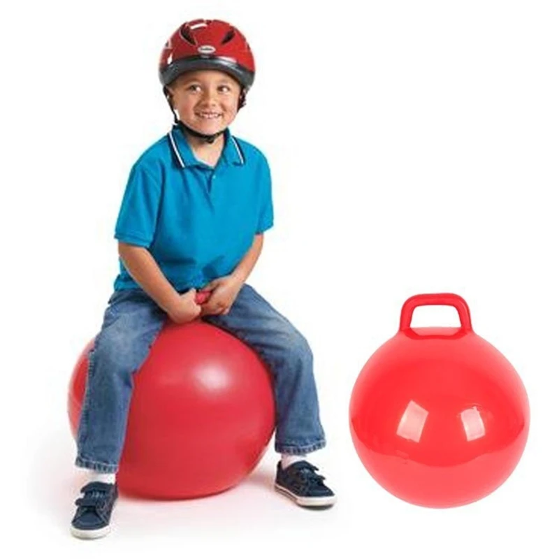 Children's PVC Toy Handle Jump Ball Elastic Ball Inflatable Elastic With Handle Jumping