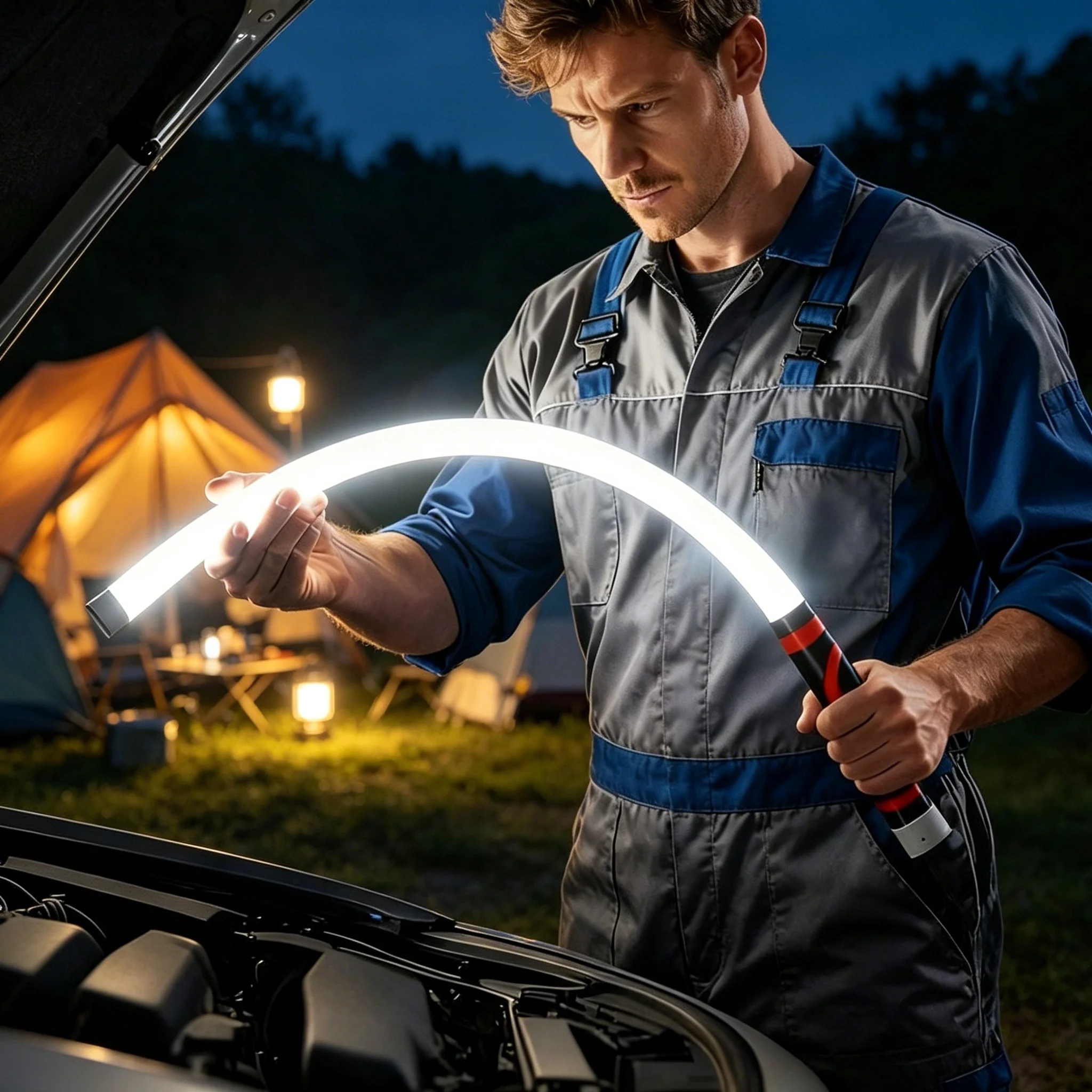 High-Powered Rechargeable LED Work Light – Durable, Waterproof Flashlight for Outdoor and Home Repair