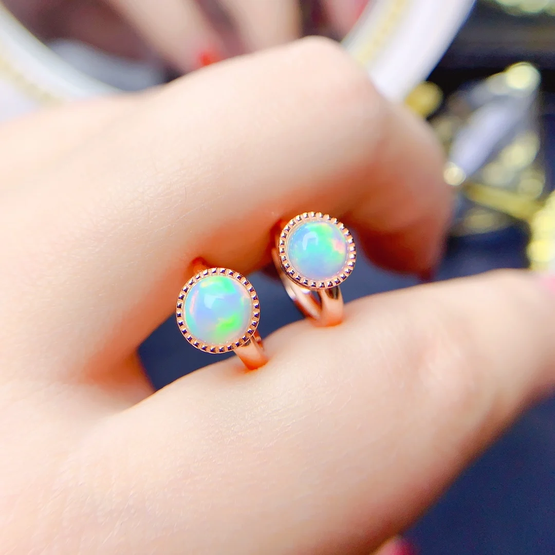 

Natural Opal Earrings Women's Silver 925 Earrings Women's Wedding Gems Free Shipping Earrings Sterling Certified Jewelry