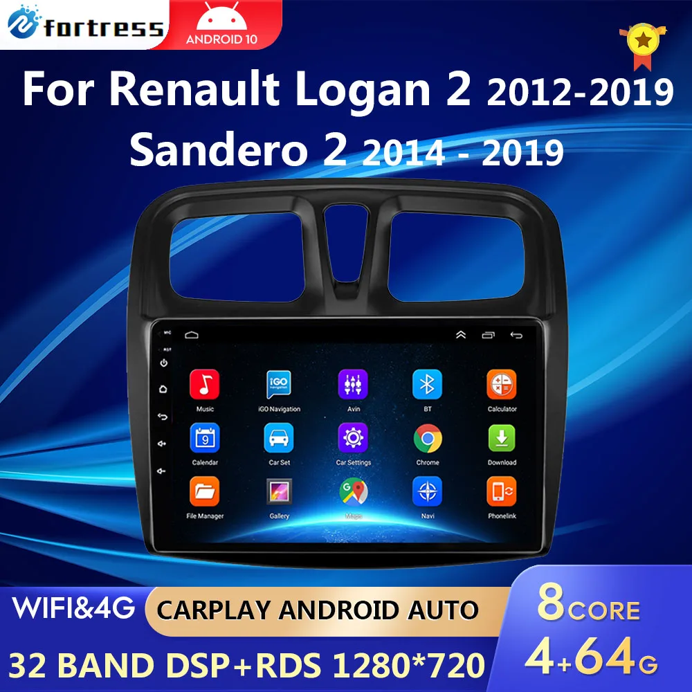 Android 10 Auto Radio Multimedia Video Player Voor Renault Logan 2
