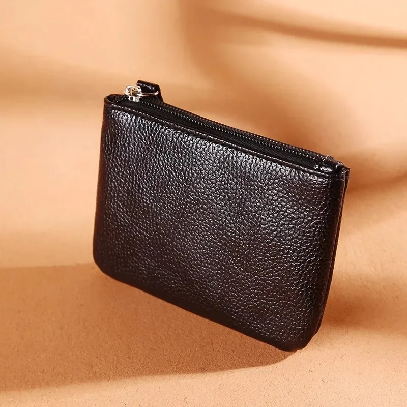 New 2024 Leather Men Wallets Premium Product Real Cowhide Wallets For Man Short Black #24060206