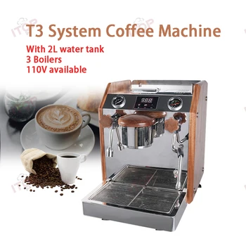 Macchina da caffè commerciale Pompa vibrante Macchina per caffè espresso 2 caldaie 2L Vapore + 0,8L Misuratore di portata di estrazione Quantificazione 2800W 1