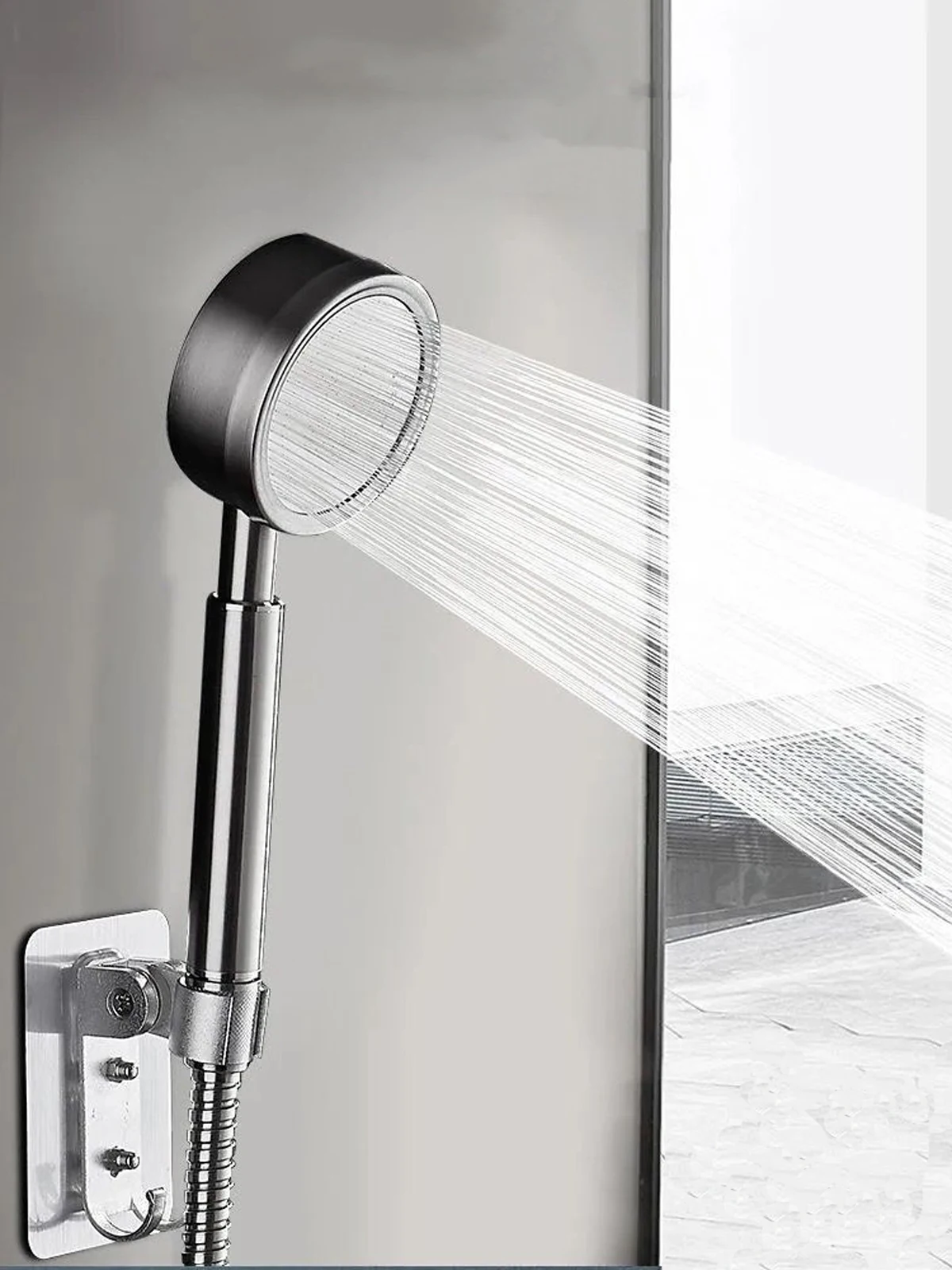 Pommeau De Douche Jet Ultra Puissant Argenté