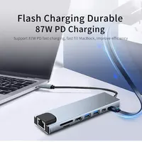 USB 8-in-1 Type-C 3.1 to 4K HDTV Adapter Hub with SD/TF/RJ45 Card Reader, Supports PD Fast Charging - Image 4