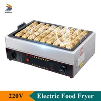 Stainless Steel Dumping Fryer Machine 220V Food Frying Pan Fried Stuffed Bun Making Machine Non Stick Coating Restaurant Use 1