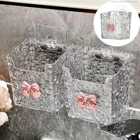 욕실선반 Makeup Brush Organizer Storage Rack Bathroom Storage Box Drain Box Punch-Free Toothpaste Holder Wall Mounted 1