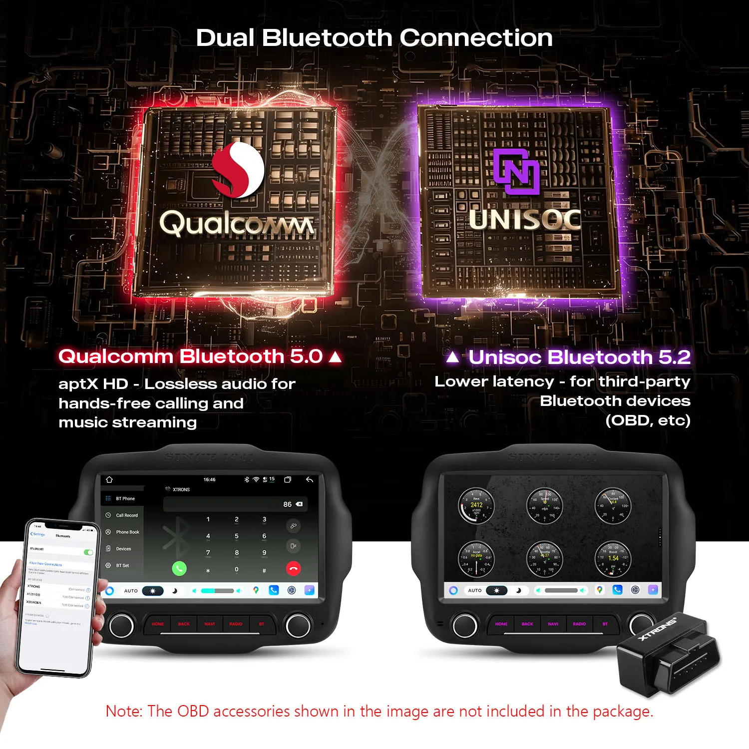 XTRONS Reproductor Multimedia para Auto de 9'' con Android 14 para Jeep Renegade 2015-2020, Estéreo con Carplay Inalámbrico Integrado, GPS para Auto, 8 Núcleos, 8+128GB 4