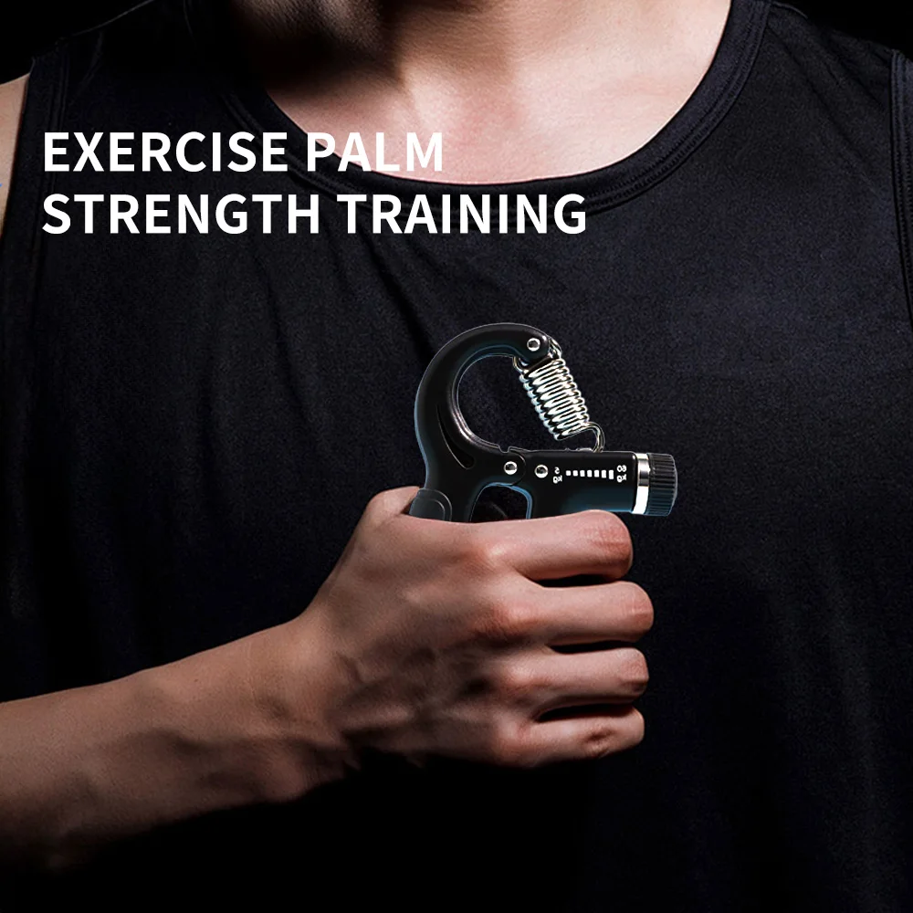 Forearm exerciser 5-60kg adjustable counting professional grip strength exercise finger rehabilitation for muscle building