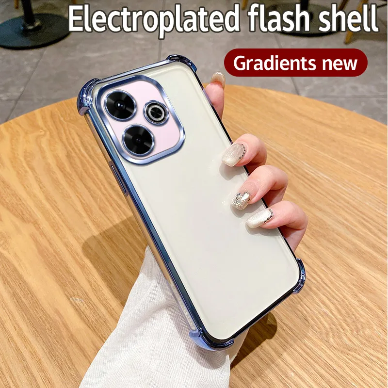 Shiny Glitter Plating Silicone Camera Lens Protective Case - Soft Back Cover