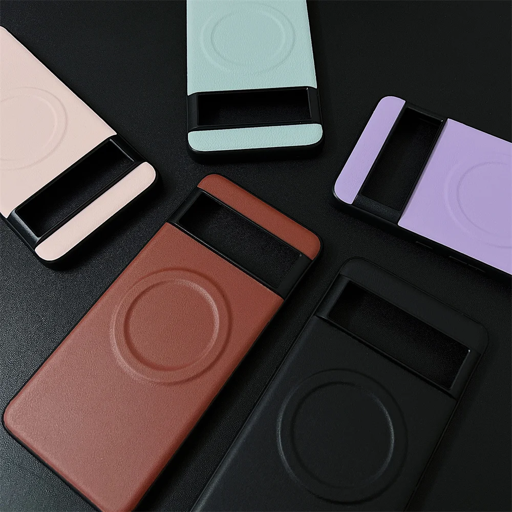 Luxury Leather Magnetic Wireless Charging Slim Shockproof Case