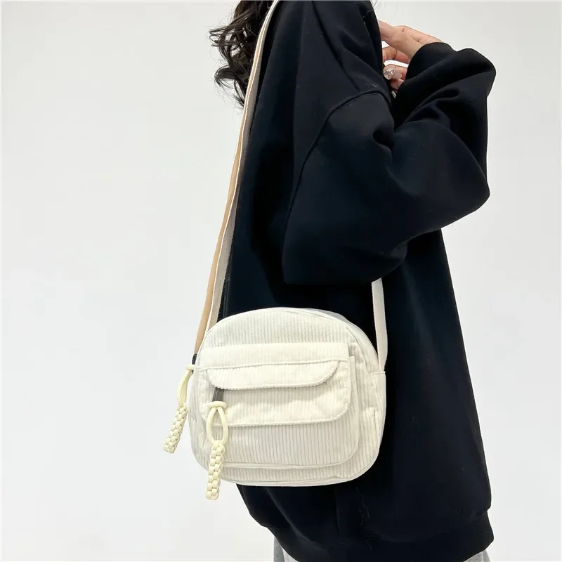 

Fashion Mini Mobile Phone Bag High Quality Solid Color Corduroy Women Crossbody Bag New Shoulder Student Small Square Bag Women