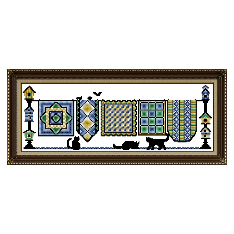 

Популярный Набор для вышивки счетным крестом, одеяла для воздушной вышивки черных кошек, одеяло, простыня, одеяла и котята, высокое качество