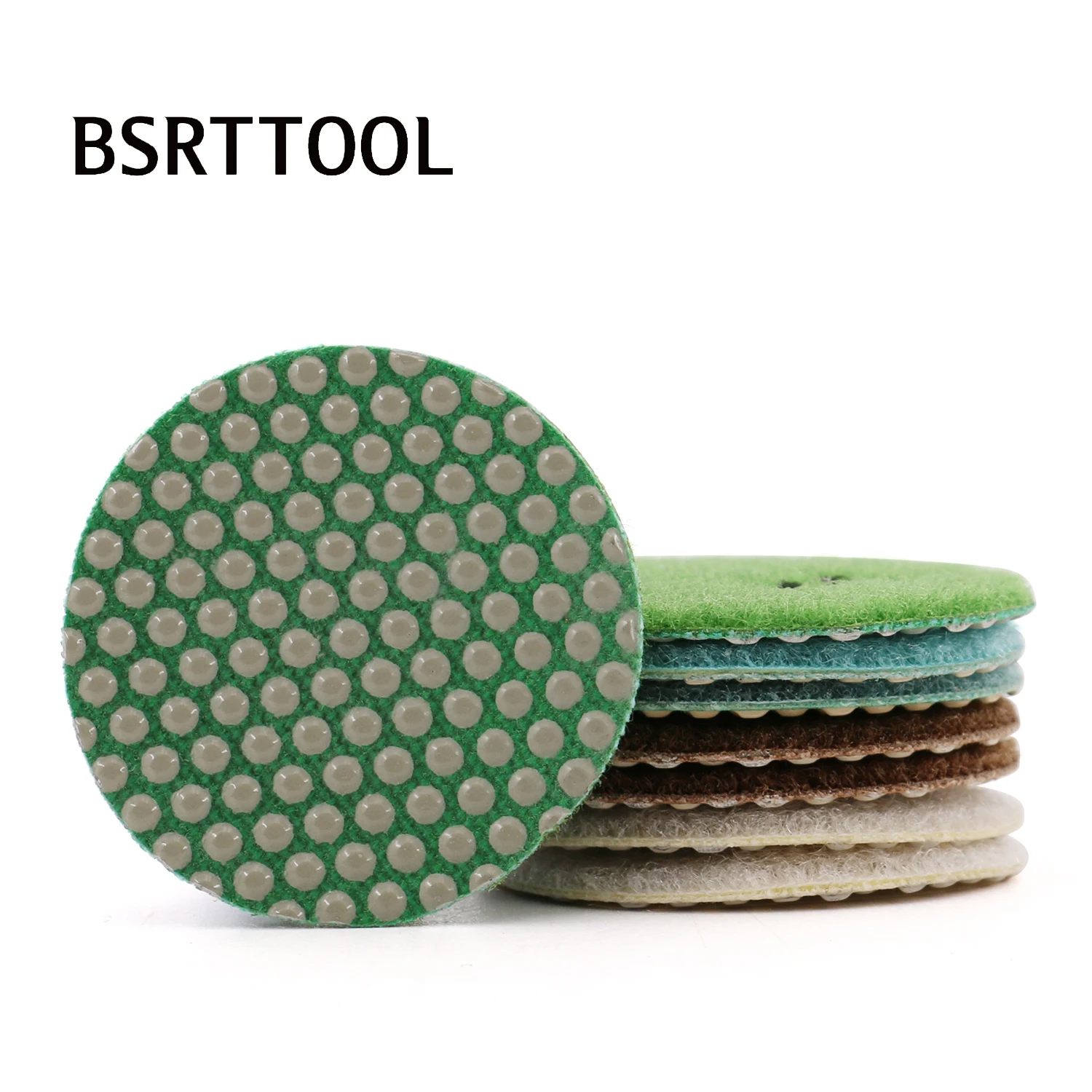 Bsrttool 2 Inch Resin Diamond Polishing Pads Sander Disc With Backing