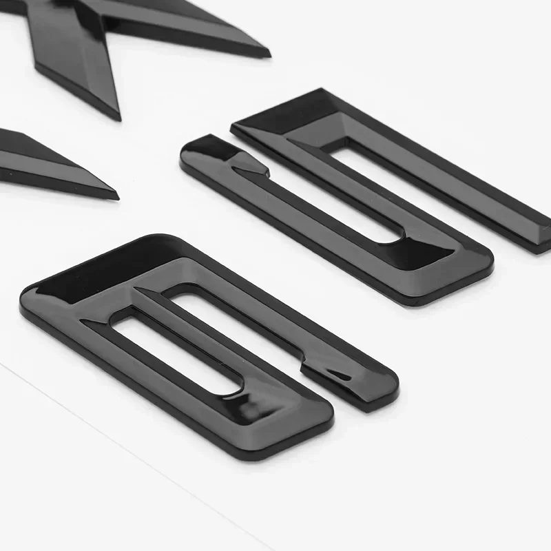 BMW X1 X2 X3 X4 X5 X6 X7 GT 로고 뒷 트렁크 엠블럼 배지 3D ABS 크롬 블랙 자동차 스티커 데칼 자동차 스타일링 액세서리