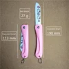 Adorable Hello Kitty Ceramic Folding Fruit Toy Knife - Travel-Friendly Kawaii Sanrio Anime Cartoon Series Food Toy Knife and Peeler Set for Home and On-the-Go Fun