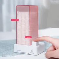 Auto Makeup Organizer Storage Box Cotton Pad Dispenser Detachable Cotton Swabs Container Cosmetic Makeup Cotton Pad Organizer 2