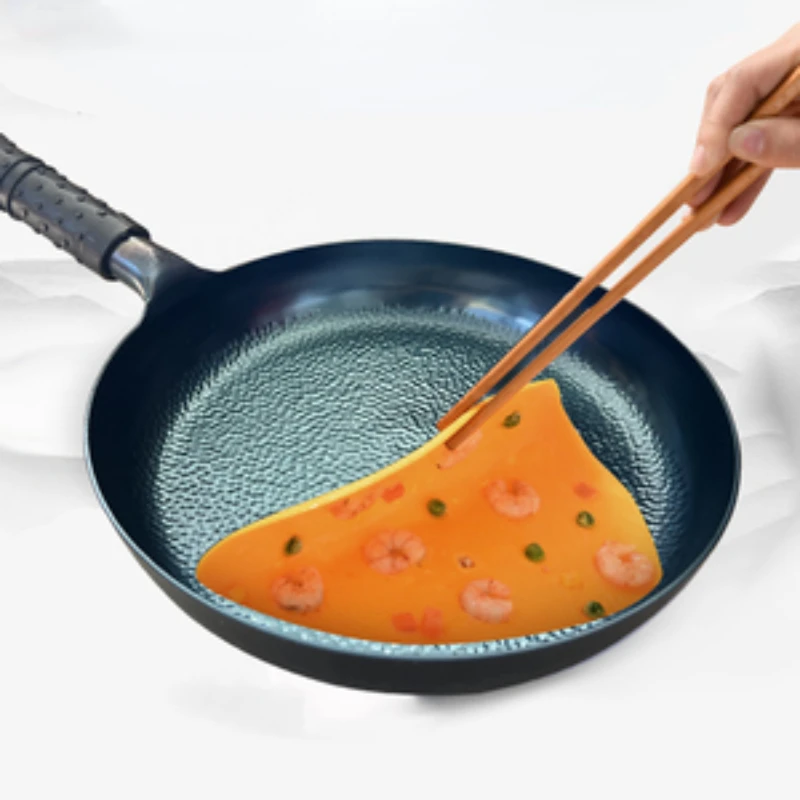 

26/28/30cm Iron Wok Frying Pan Cooking Pot Chinese Uncoated Wok Utensils Non Stick Stove Gas Kitchen Cookware ollas de cocina