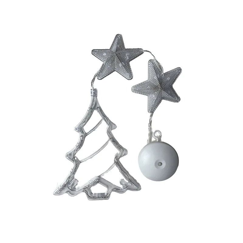 Christmas LED Suction Cup Lights Santa Claus Snowflake Elk Window Decoration Christmas Home Decoration New Year Lights Navidad christmas decorations