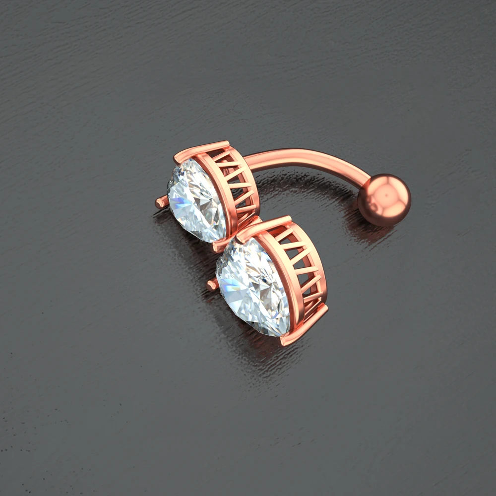 1 Stück Umgekehrter Blumen-Kreuz Bauchnabelpiercing 14G Edelstahl Kristall CZs Bauchnabelring Bauchpiercing Schmuck – Detail 16