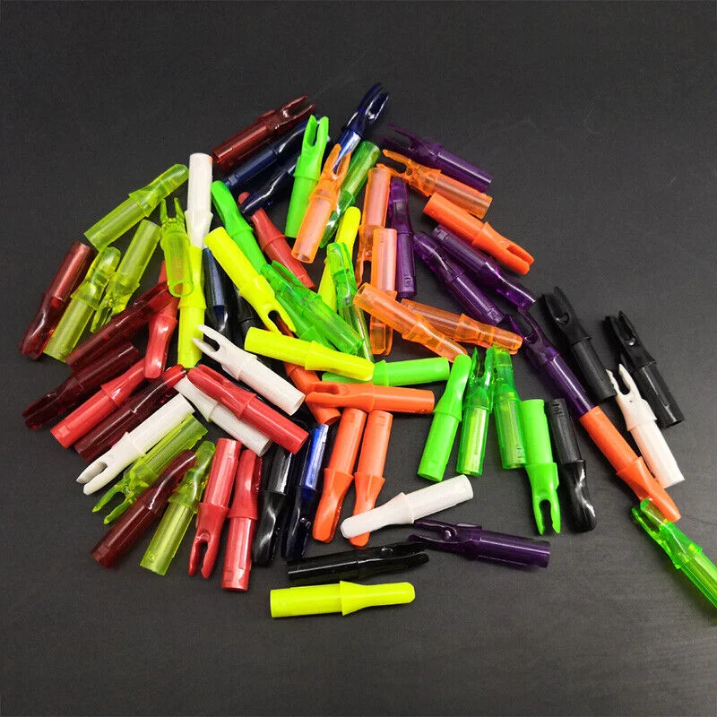 50pcs Arrow Nocks Insert Tips ID6.2mm Arrow Shaft Tails Plastic Archery Hunting Bow DIY Accessory 5
