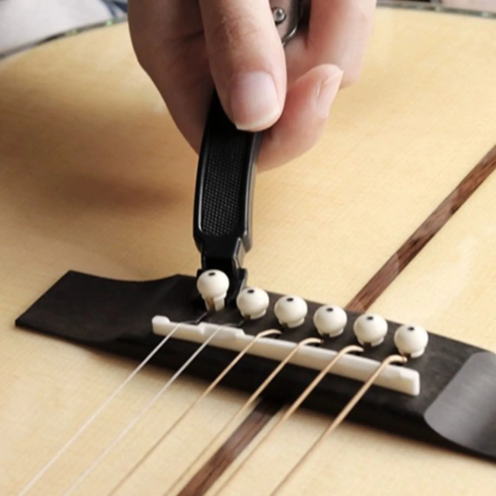 Guitar Bridge Pin Puller 3 in 1 Guitar Maintenance Tool Accessories for Basses Banjos and Mandolins