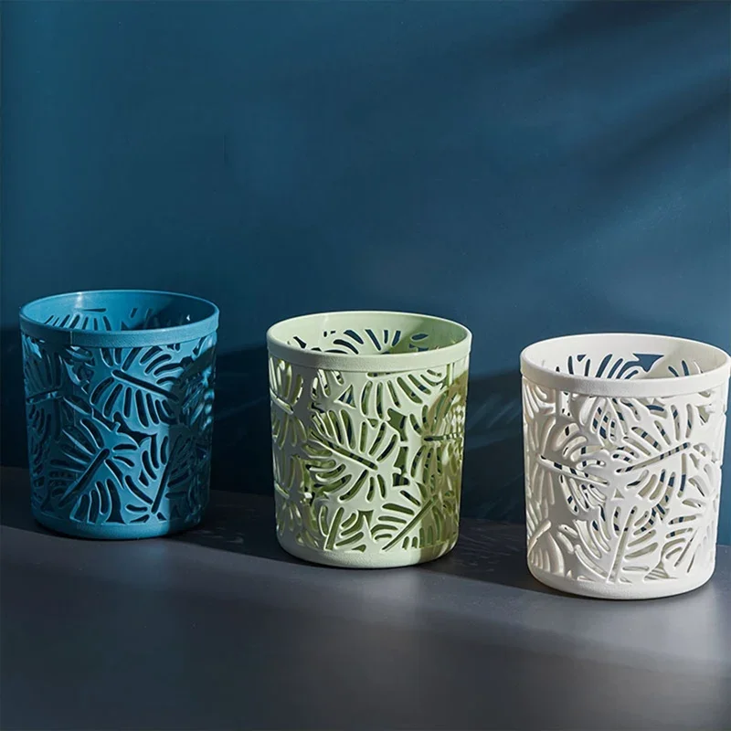 Creative Hollow Leaves Pencil Pot Holder Brush Storage Container Desk Organizer Plastic Stationery Pen Holder Office Supplies pen holder pen and brush holder desk organizer brush holder