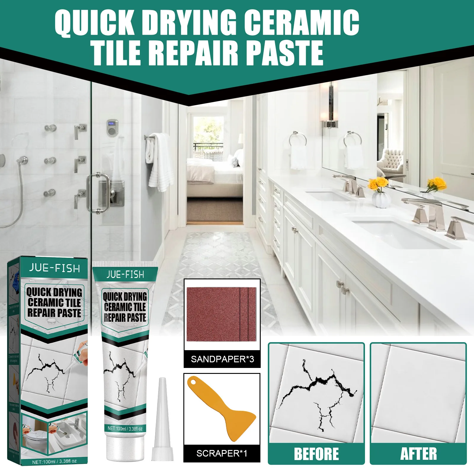

Tile Grout Paint Tub And Tile Repairing Kit 3 Triple Protection Restore And Renew Grout Line With A Scraper And 3 Sandpapers