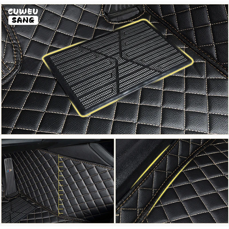 CUWEUSANG Custom Car Floor Mats For VW Touareg Auto Carpets Foot Coche Accessorie 3