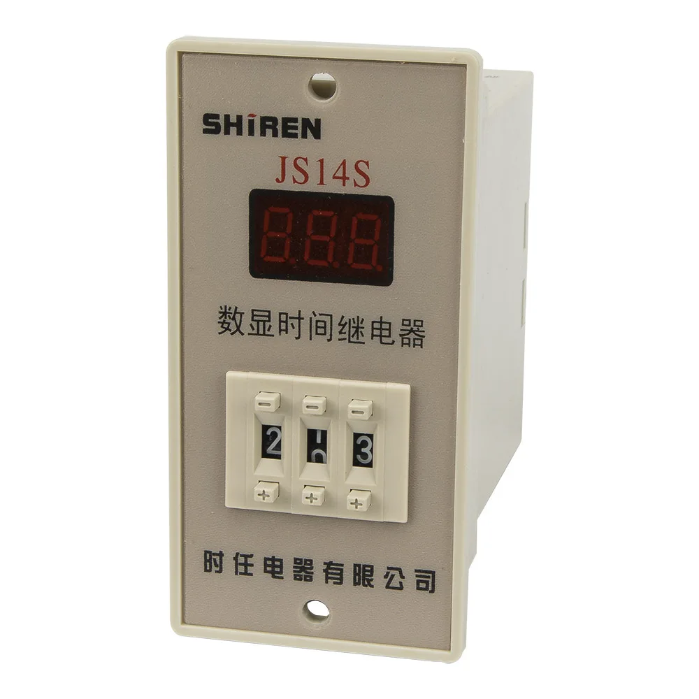 JS14S-3 AC/DC 100-240V on-delay DPDT time relay JS14S 220V 110V delay ...