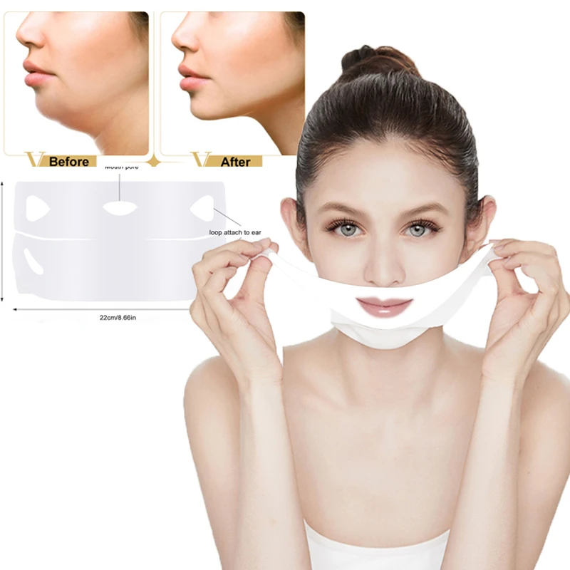 

4D V Mask Double Chin Edema Lift Firming Facial Line Slimming V Shape Lift Wrinkle Reduce Facial Care Slimming Face Mask