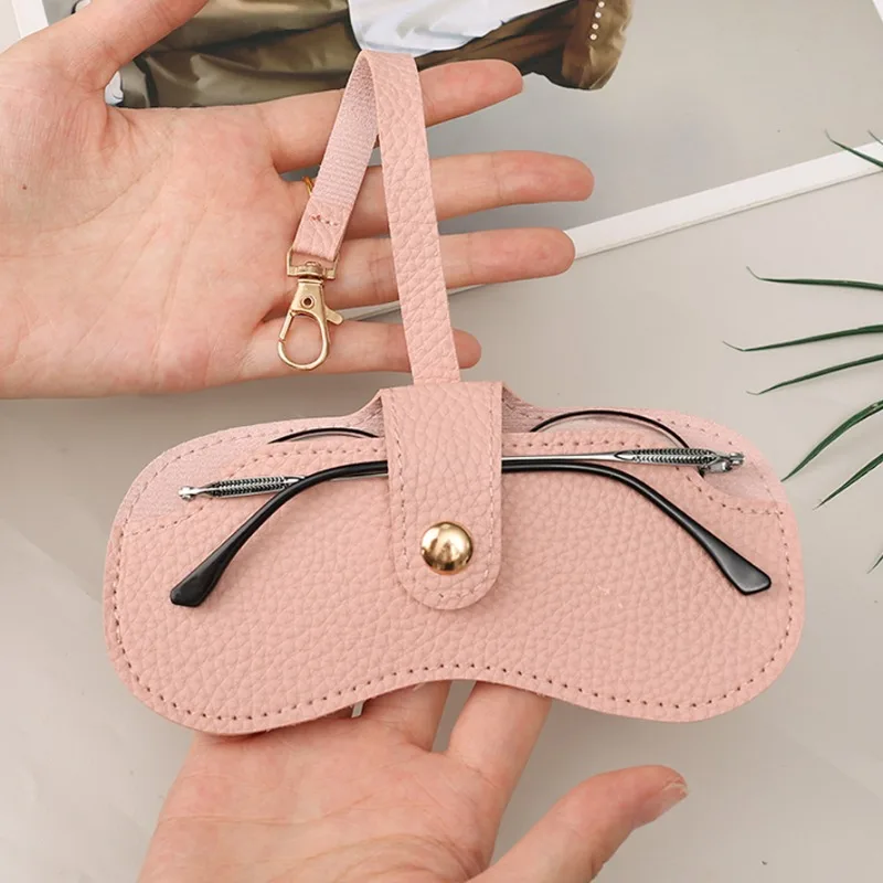 Lightweight Glasses Storage Bag Scratch Resistant Leather Eyeglasses Case Hanging Spectacles Bags Portable Sturdy Eyewear Cases